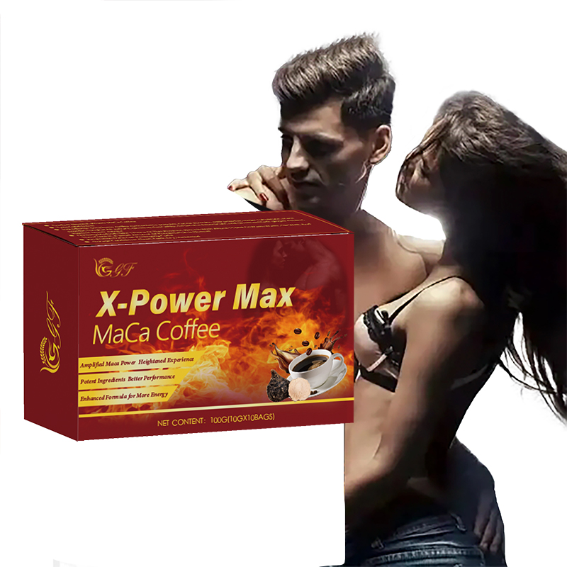 Power Instant Black Maca Hot Selling Energy Coffee Men Private Label X Man Food Grade Spices Herbs Flavor Bitter Bulk Box