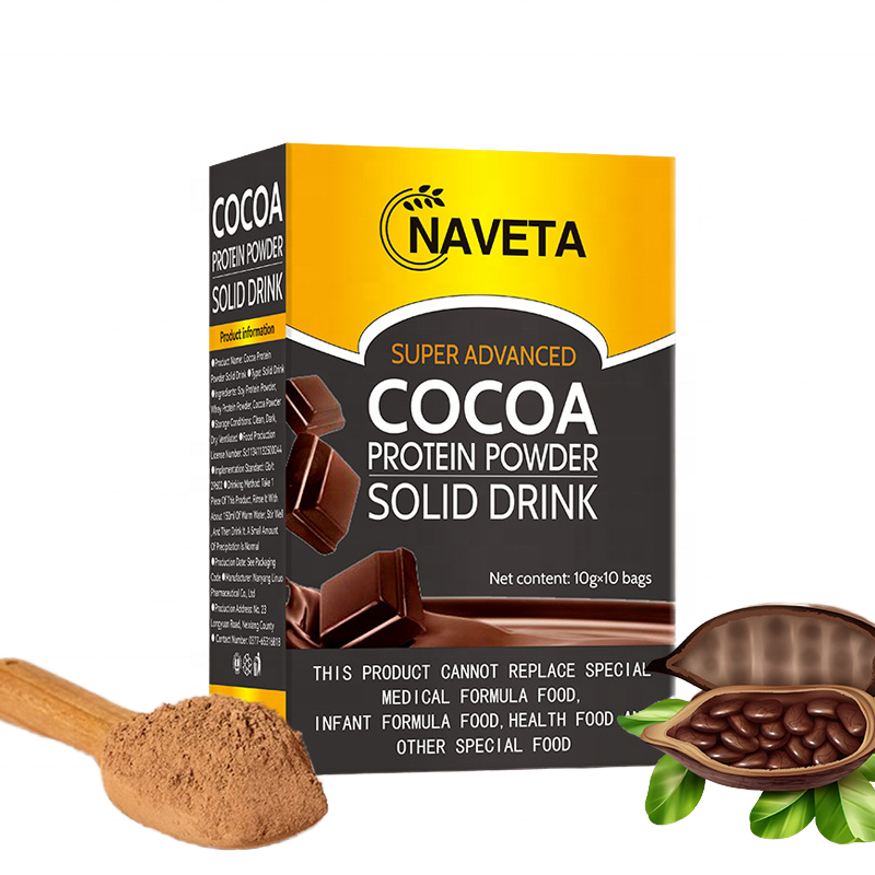 Best Seller Cocoa Flavor Herbal Extract Plant-based Protein Powder Nutrition Supplement Cocoa Protein Powder Plastic Container