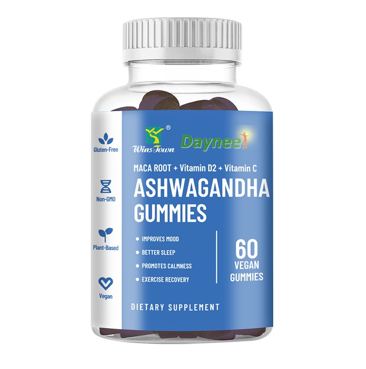 Private Label Ashwagandha Capsules For Adult Stress Relief Anti-anxiety & Sleep Supplements Gummy Candy Root Extract