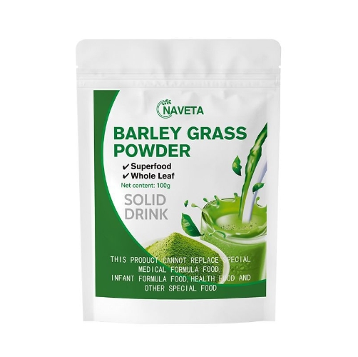 Food Grade Green Barley Grass Juice Extract Powder Natural Laxative Promotes Digestion 100g Plastic Container