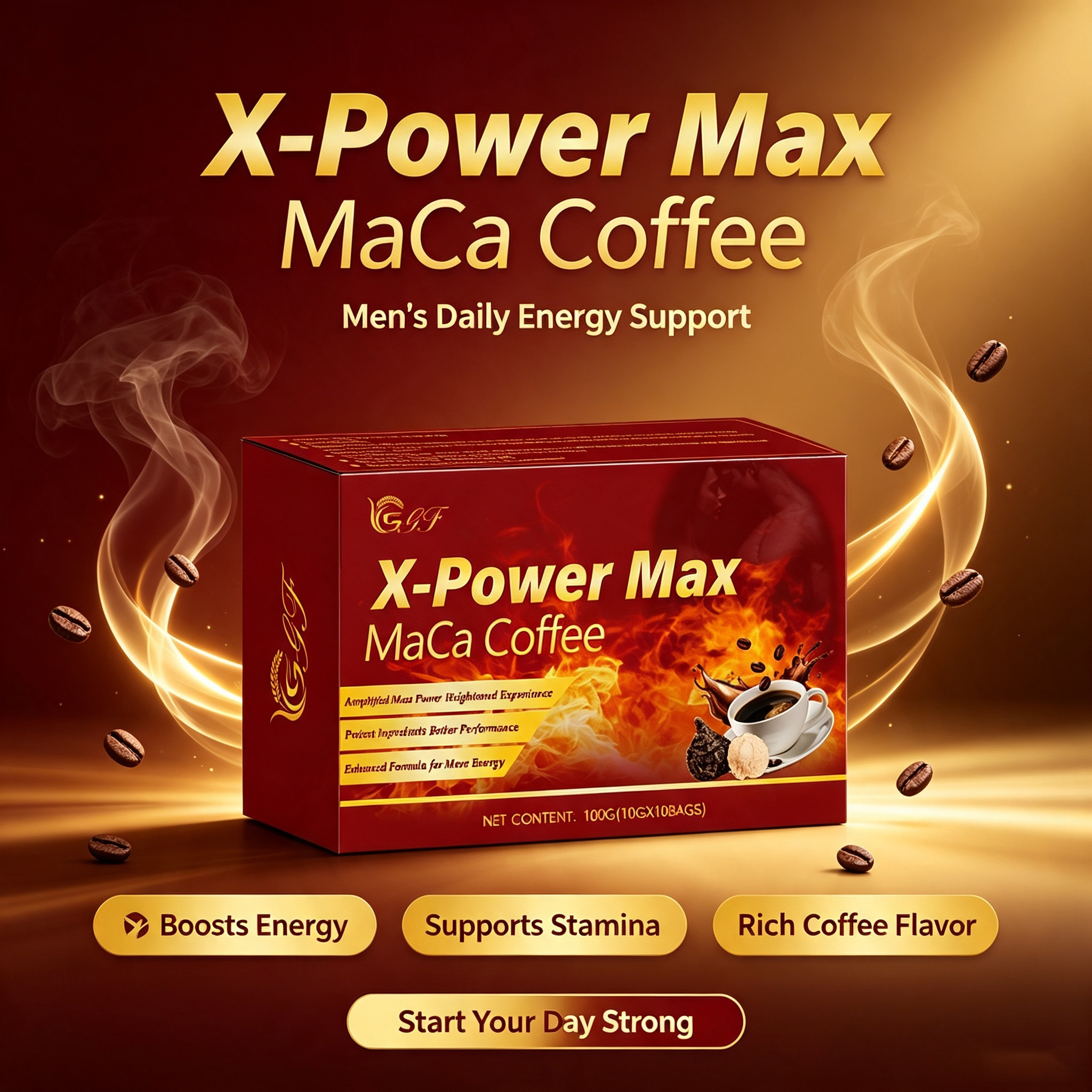 Заводская цена Горячая распродажа X Power Coffee Мужской энергетический и фертильность растворимый кофе порошок с макой Дозировка для взрослых