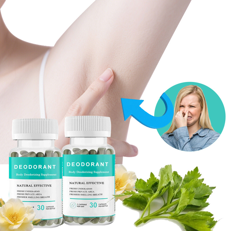 Private Label Wholesale Body Deodorizing Supplement Chlorophyllin Body Deodorant Capsule For Adults Private Label Beauty Product