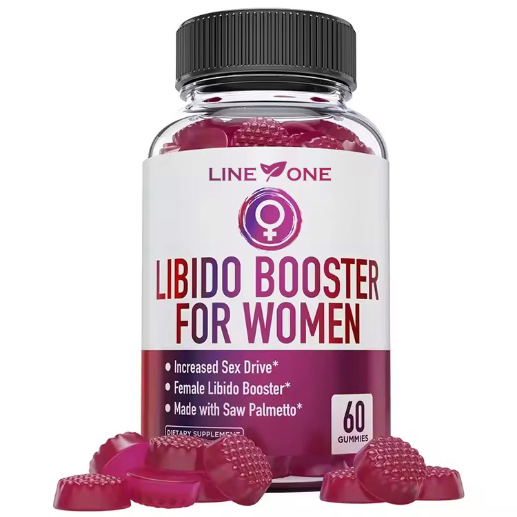 Hot Selling Raspberry Flavored Women's Libido Booster Gummies 60 Count Adult Antioxidant Beauty Product Dosage Form Gummy Candy