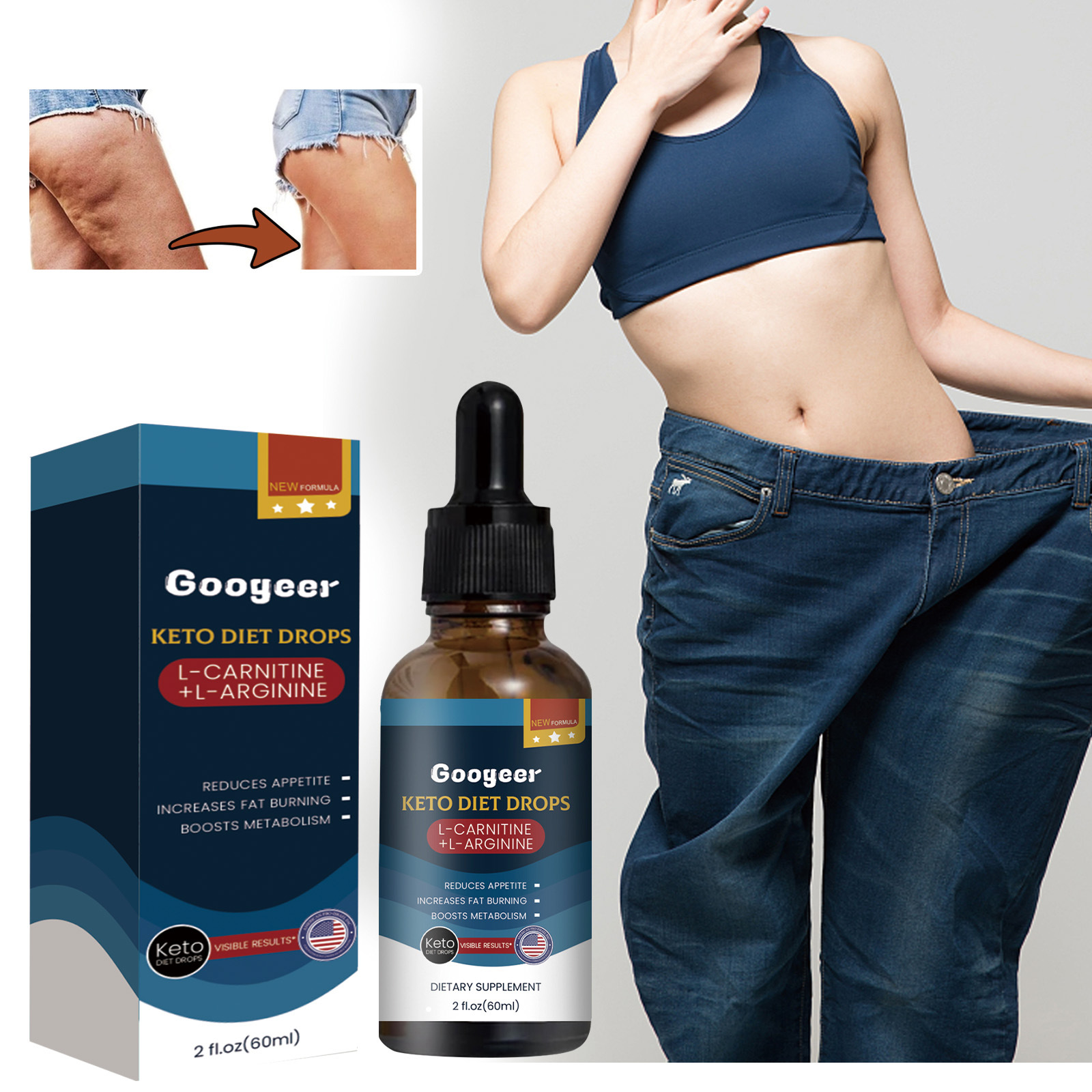 Hot Selling Advanced Keto Diet Drops Fast-acting Oral Liquid Metabolism Booster Supports Weight Loss And Energy