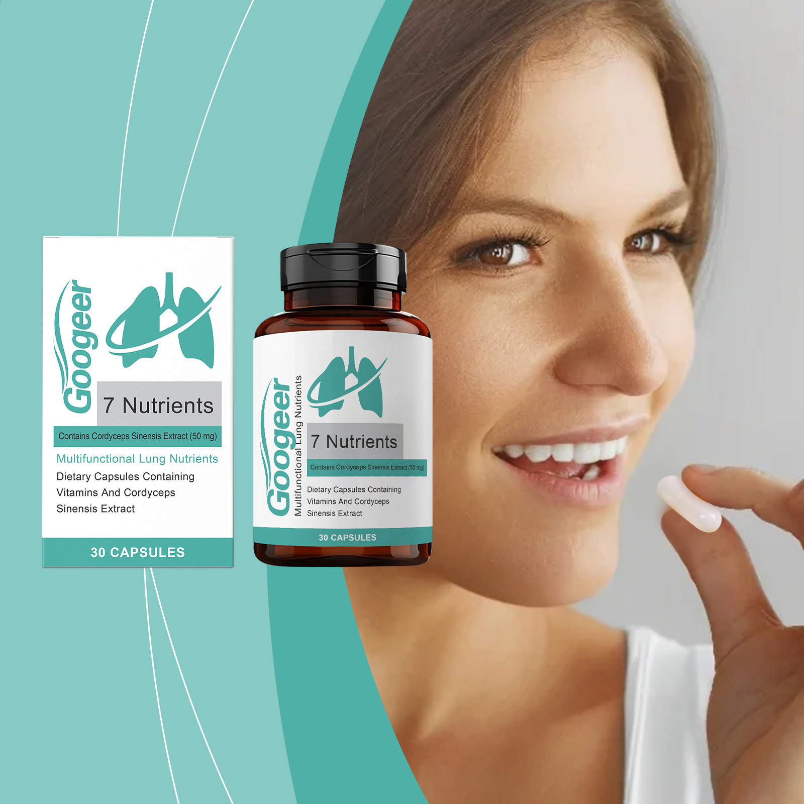Premium Cordyceps Sinensis Extract Capsules - Multifunctional Lung Nutrients & Vitamins Capsules