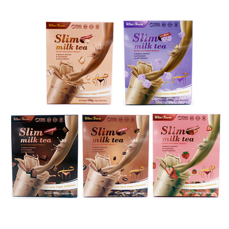 Hot Selling Milk Tea Powder Four Flavored Slim Milk Tea For Women Appetite Control & Fat Burn Support