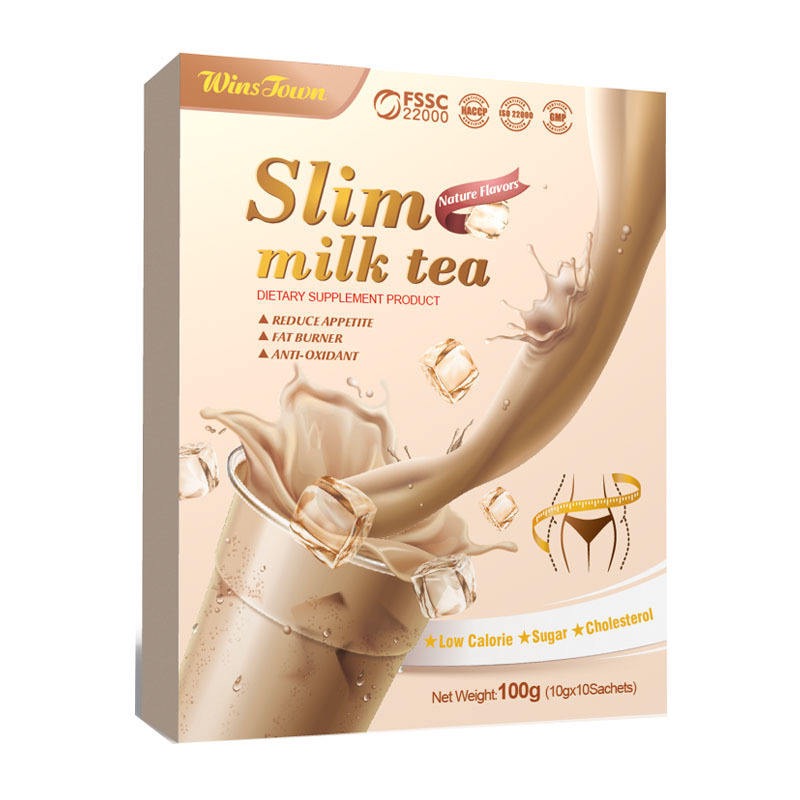 Hot Selling Women's Slim Milk Tea Powder Good Taste Flavored Herbal Supplement For Appetite Control & Fat Burn Support
