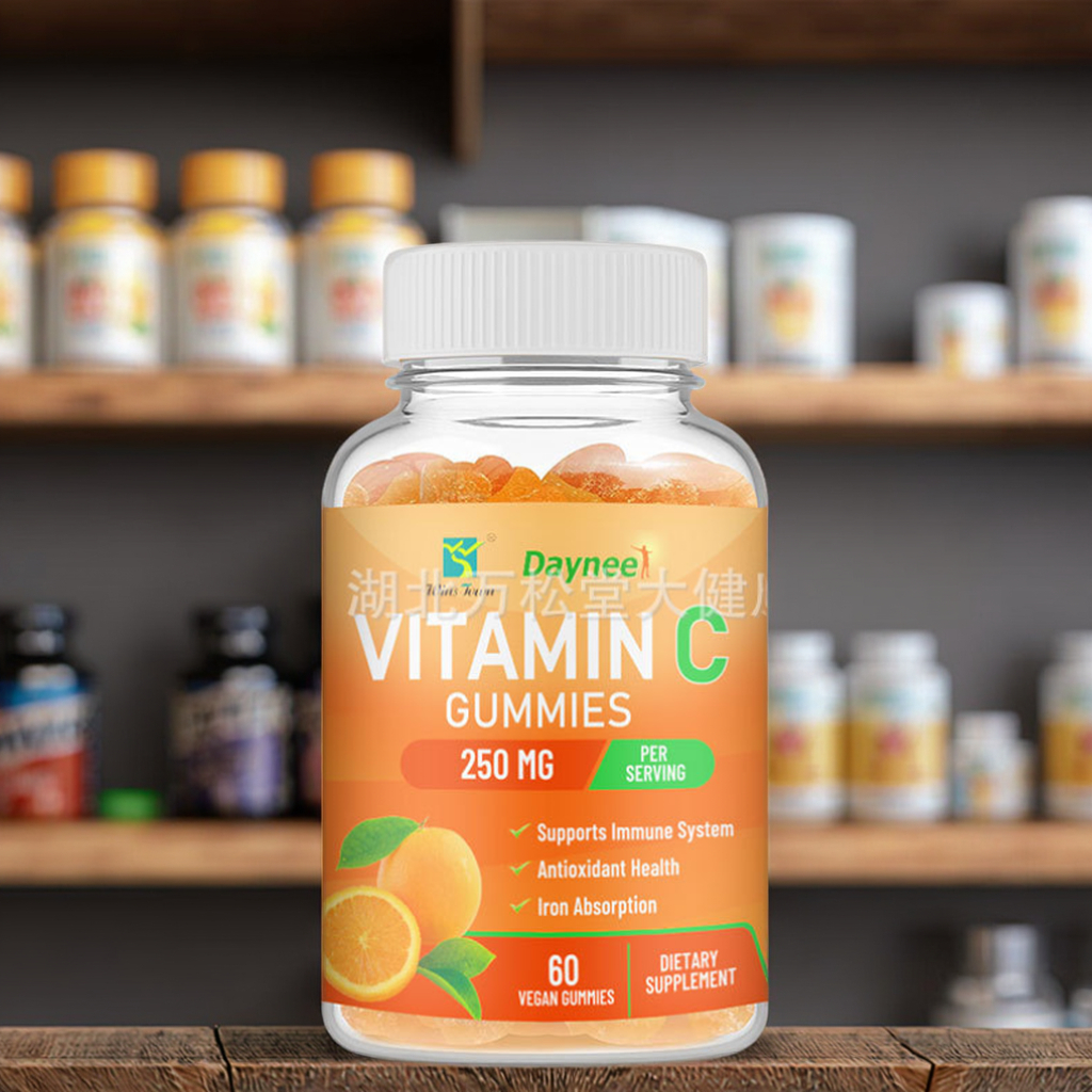Vegan Vitamin C Gummies 250mg | 60-count Immune Support Dietary Supplement
