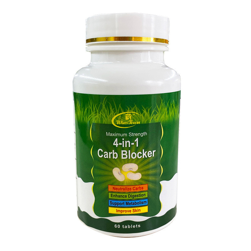 4-in-1 Carb Blocker Tablets,60-count With Digestion,Metabolism & Skin Support Tablets
