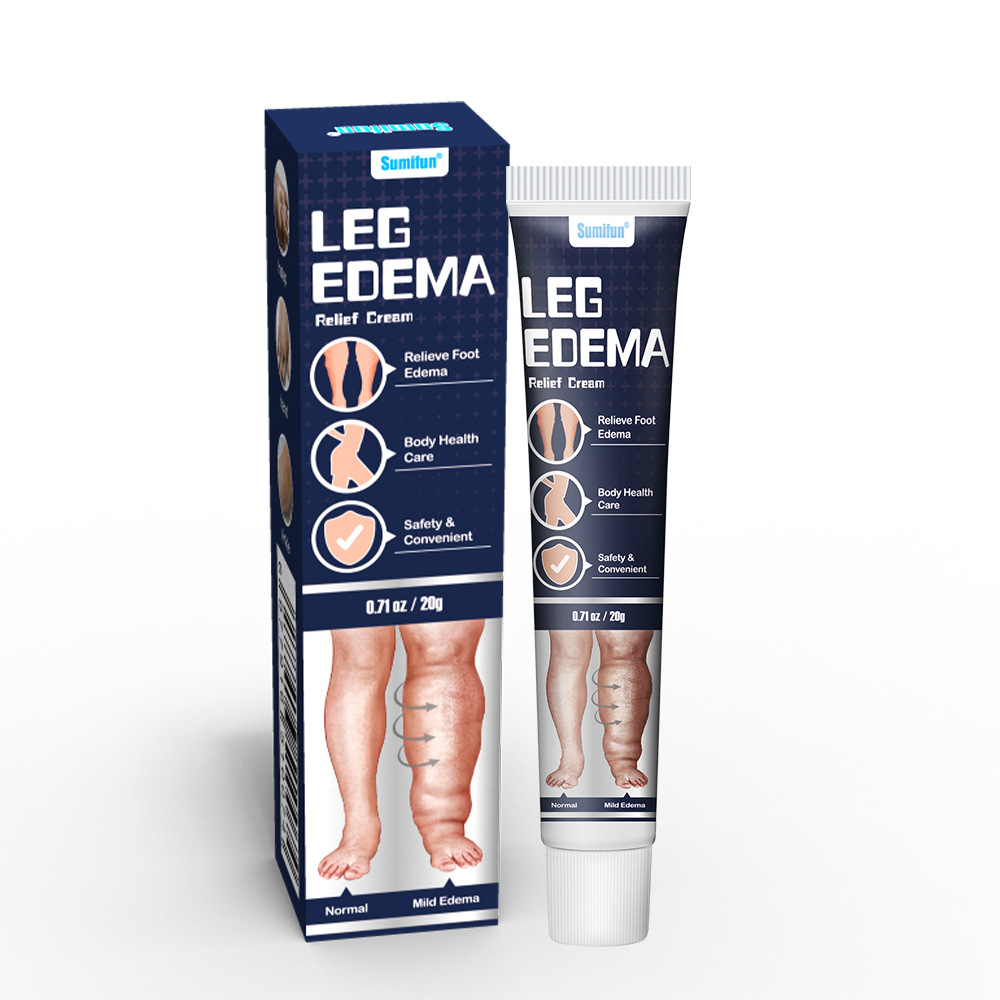 Cr&egrave;me de soulagement de l'&oelig;d&egrave;me des jambes &agrave; succ&egrave;s, cr&egrave;me de soin des pieds et des jambes pour l'att&eacute;nuation de l'&oelig;d&egrave;me