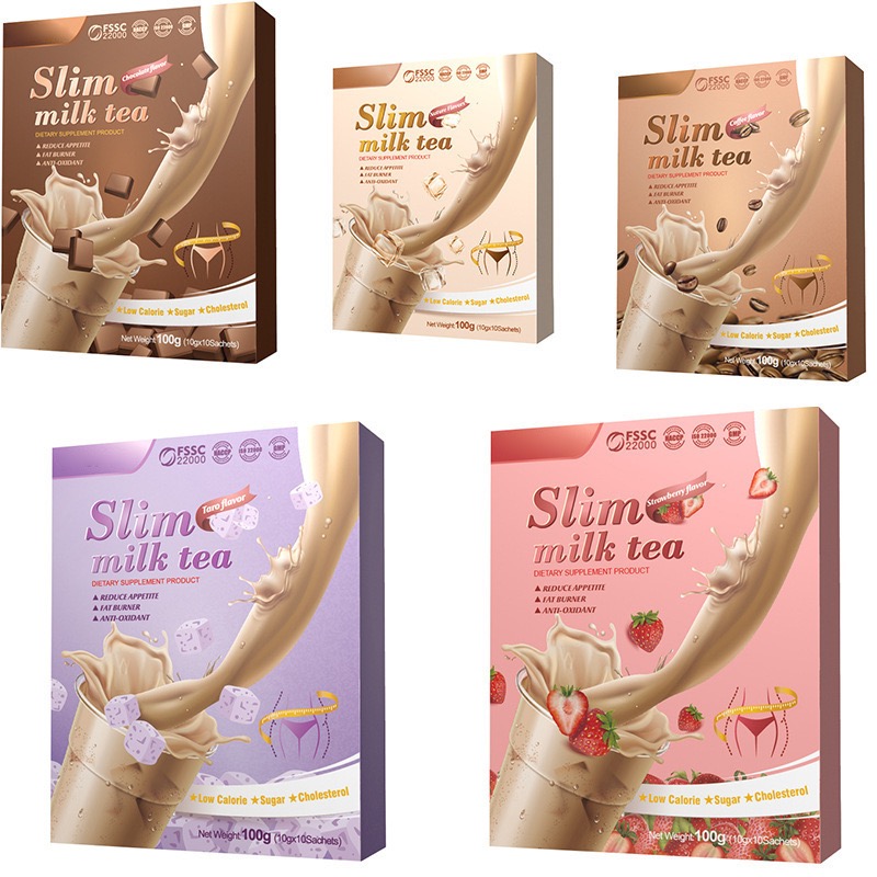 Multi - Flavor Slim Milk Tea,Low Calorie & Sugar - Free Dietary Supplement Beverage