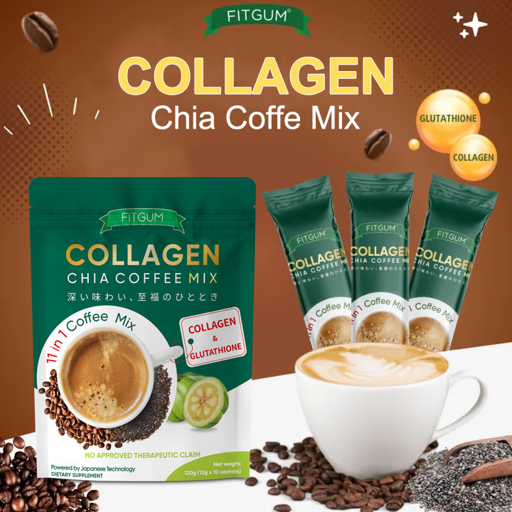 M&eacute;lange de caf&eacute; collag&egrave;ne et chia avec glutathion &ndash; M&eacute;lange de caf&eacute; 11 en 1 &ndash; Compl&eacute;ment alimentaire pour un boost quotidien d&rsquo;&eacute;nergie et de beaut&eacute;