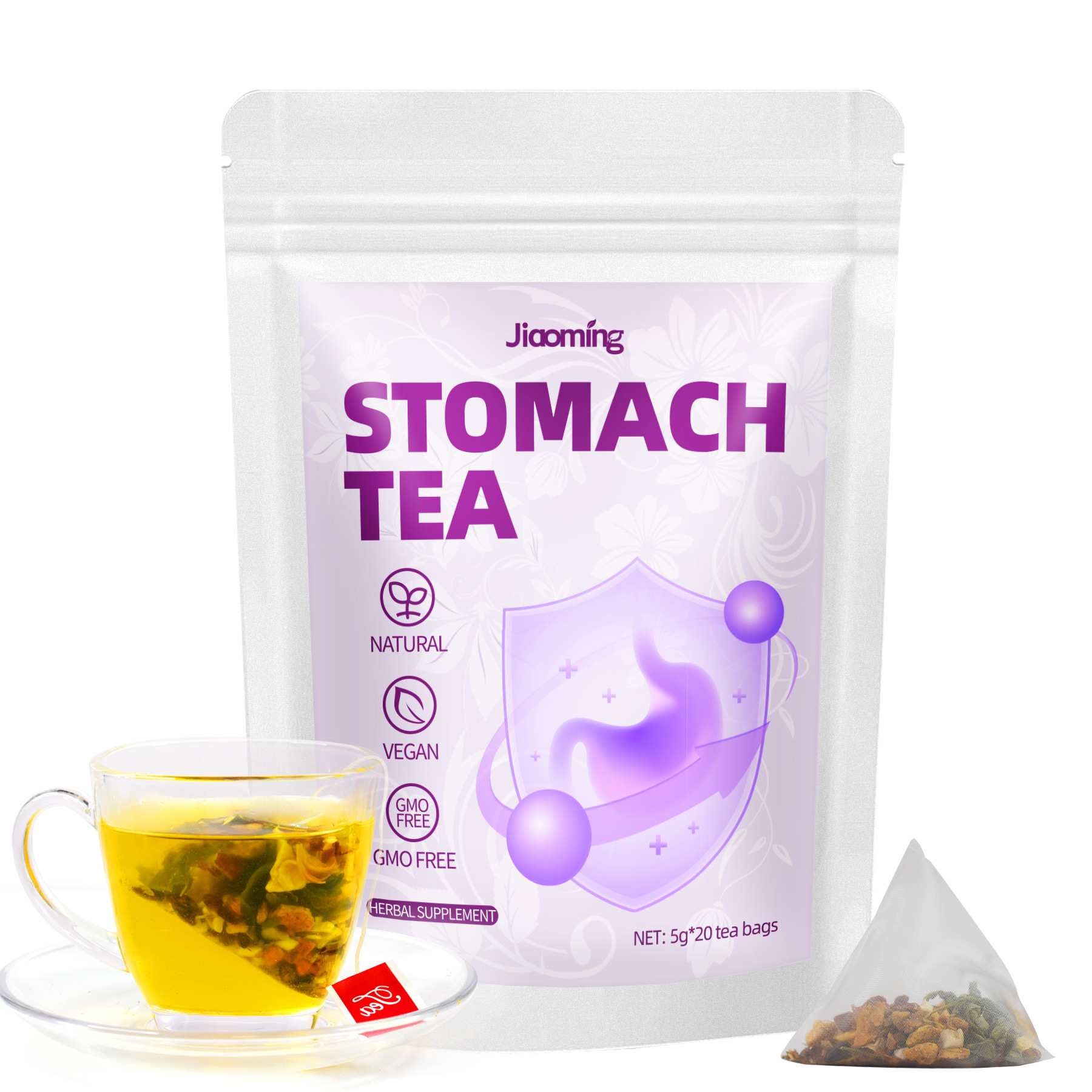 T&eacute; para el Est&oacute;mago Suplemento Herbal Natural Vegano Sin OGM para el Bienestar Estomacal