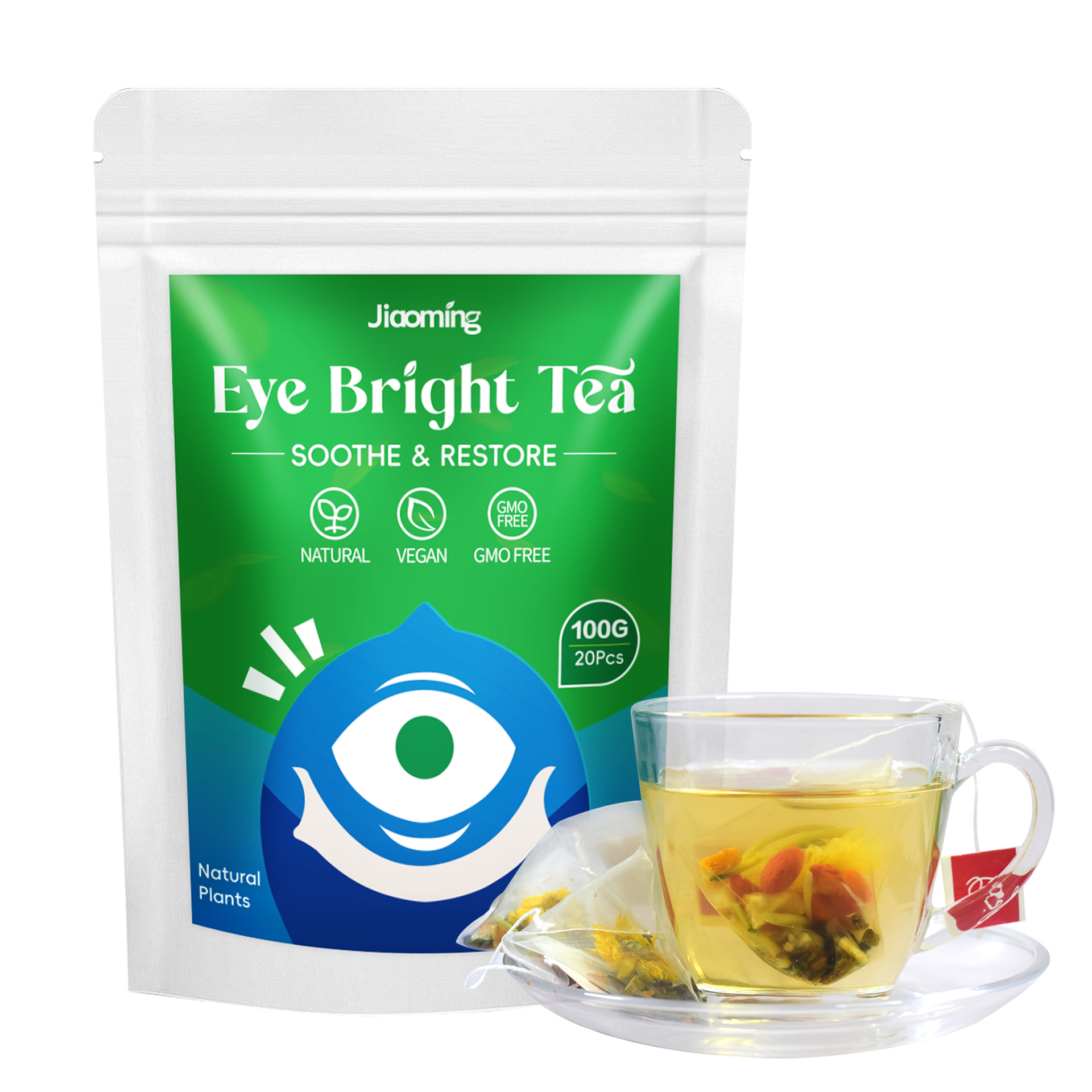 T&eacute; para la Vista Brillante Suplemento Herbal Natural Vegano Sin OGM para el Bienestar Ocular