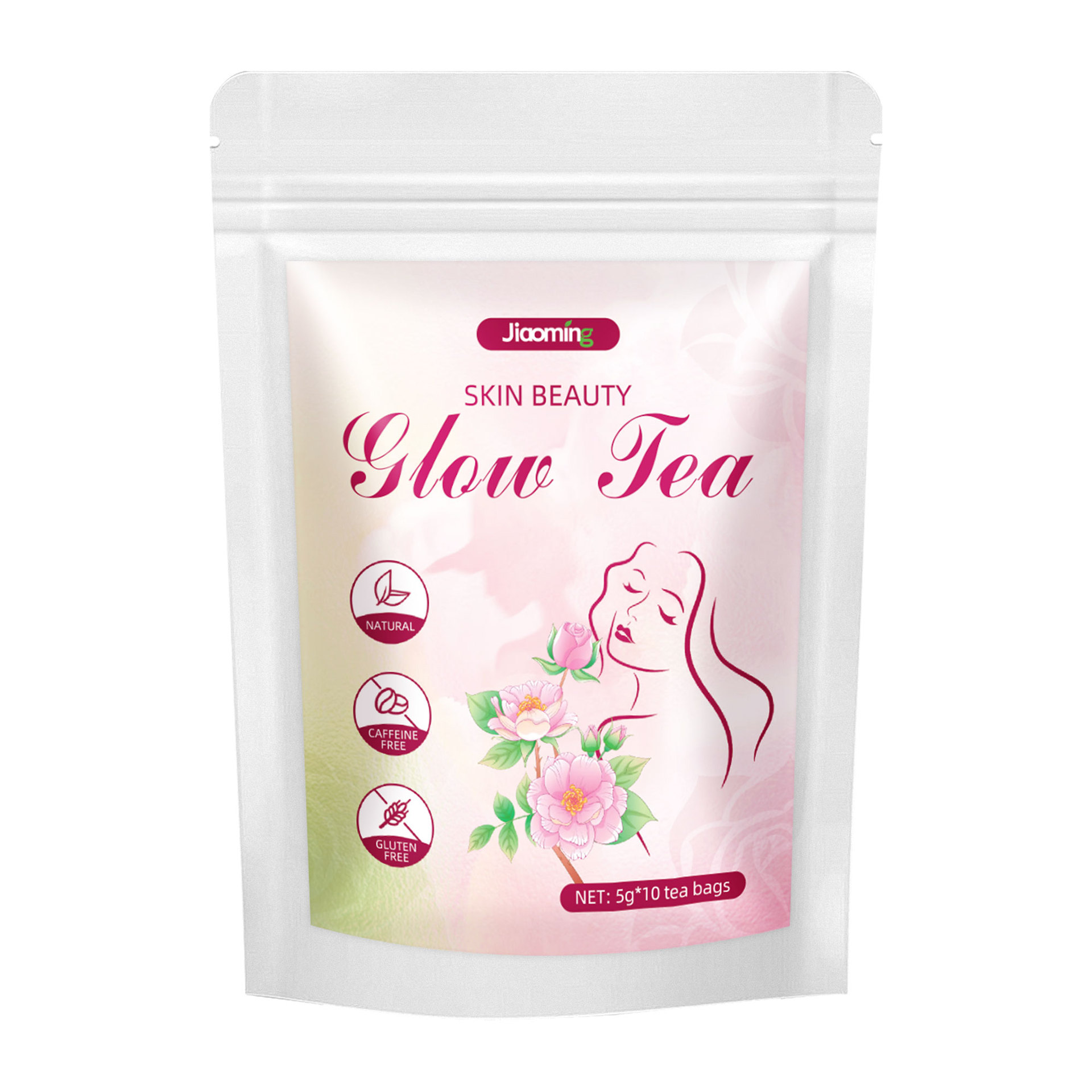 Skin Beauty Glow Tea Herbal Supplement For Radiant Complexion Non-gmo Caffeine Free No Artificial Flavors Vegan