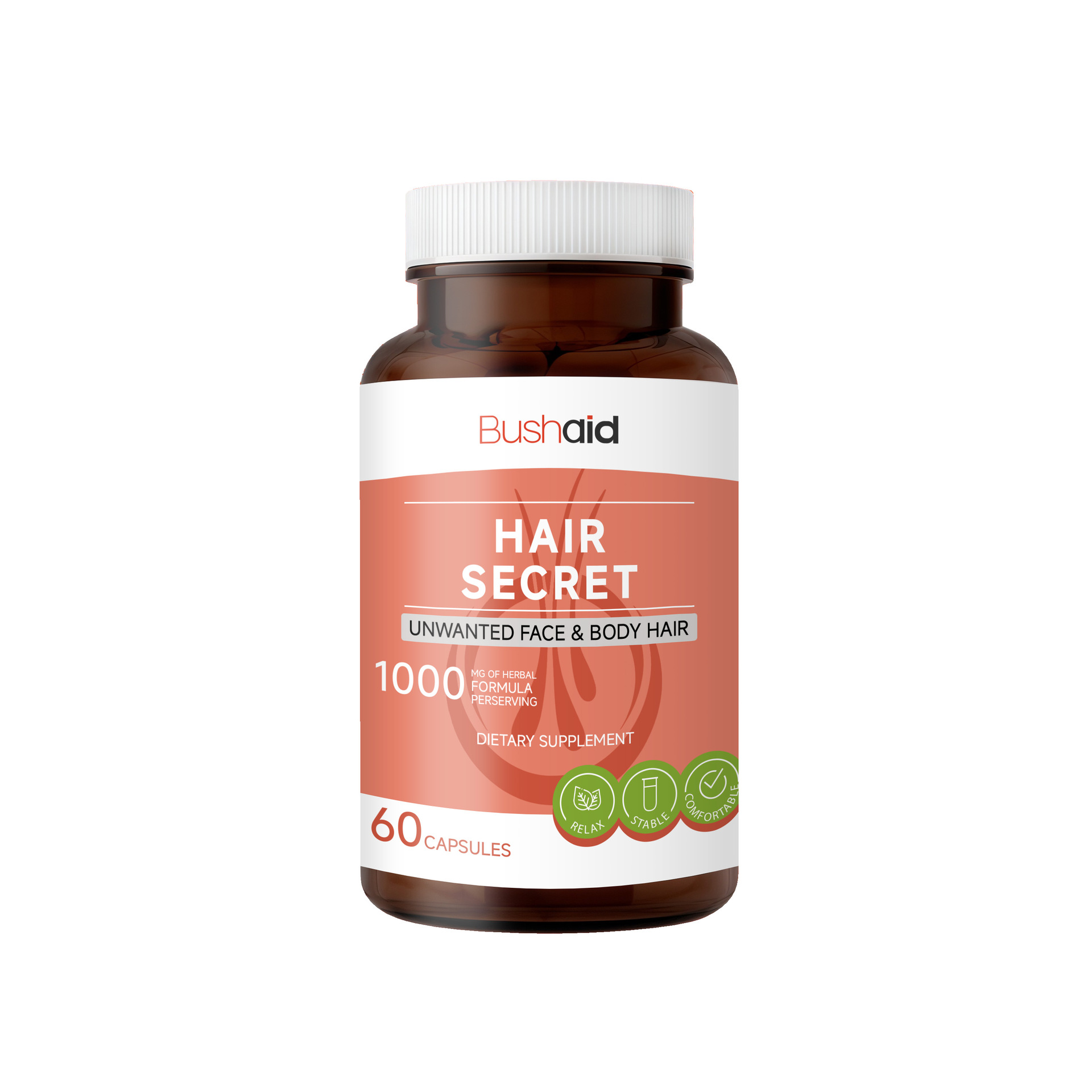 Gestion de l'&eacute;nergie pour le soin des cheveux Compl&eacute;ment alimentaire en g&eacute;lules avec extraits de palmier nain et de menthe verte 60 g&eacute;lules