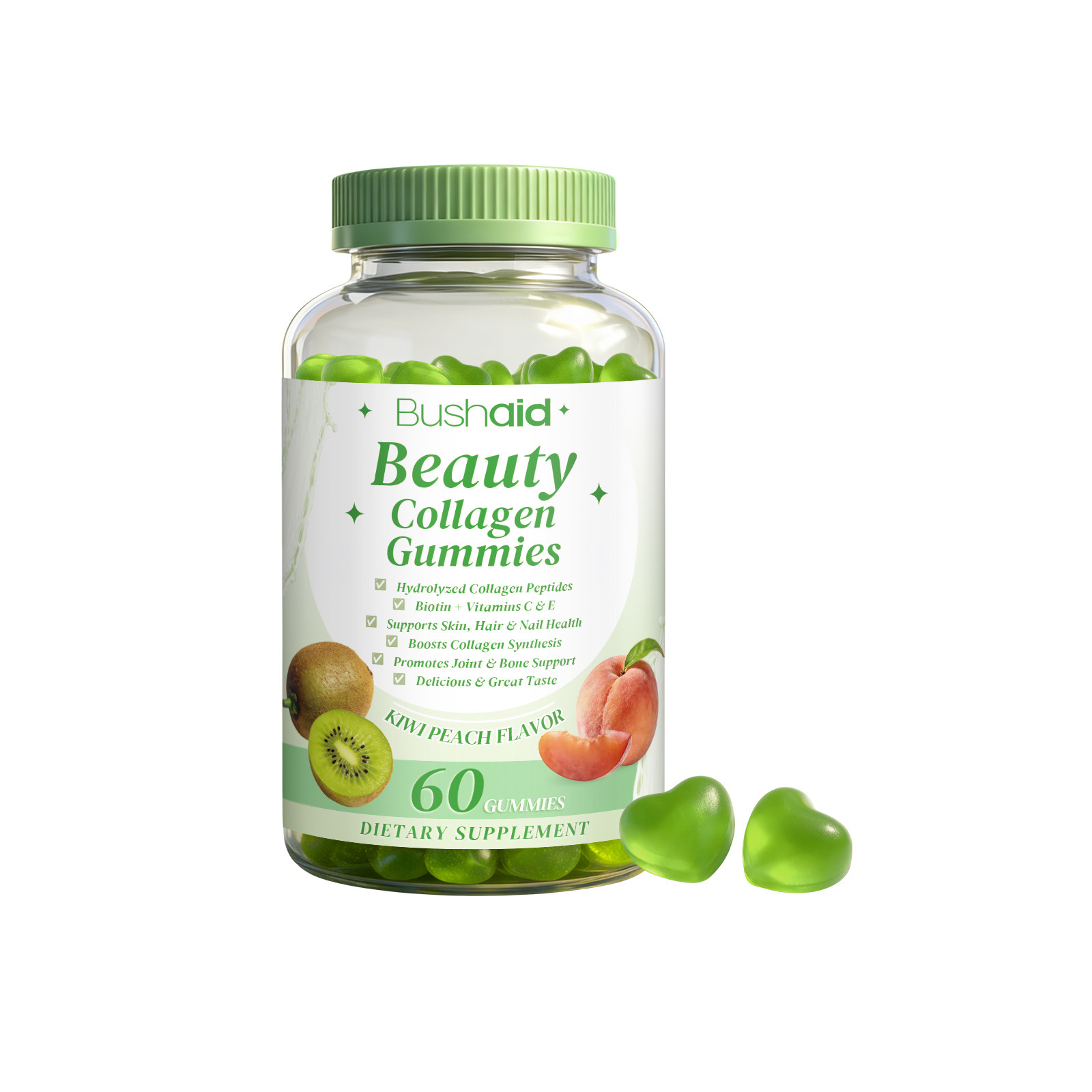 Beauty Collagen Gummies With Hydrolyzed Collagen Peptides,Biotin,Vitamin C & E For Skin,Hair Gummies