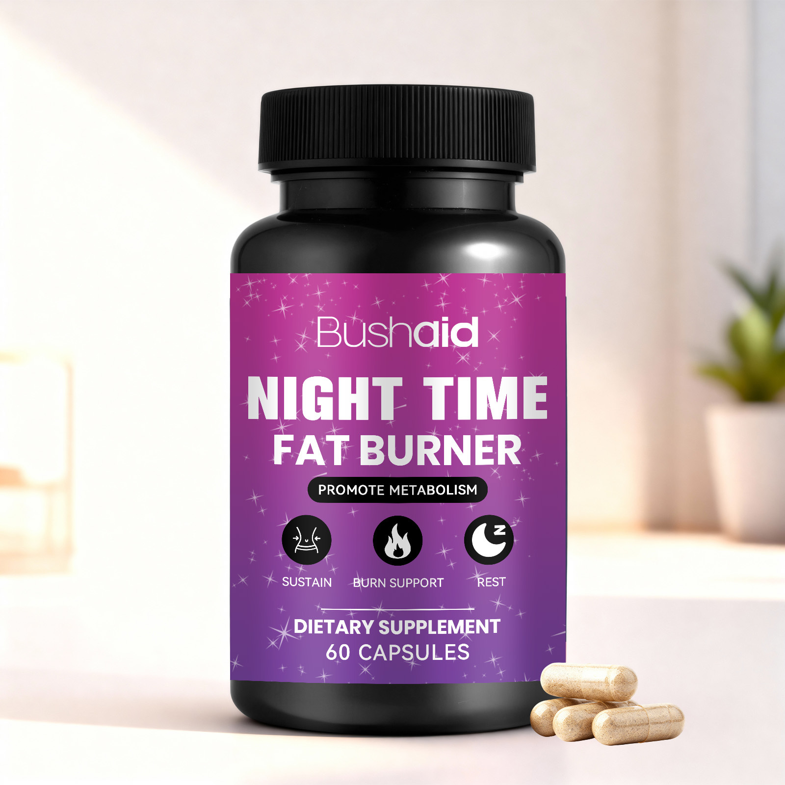 แคปซูลโภชนาการ nighttime สูตรอ่อนโยน ผลิตภัณฑ์เสริมอาหาร เสริมสร้างความมีชีวิตชีวา แคปซูลบริหารจัดการเมตาบอลิซึม