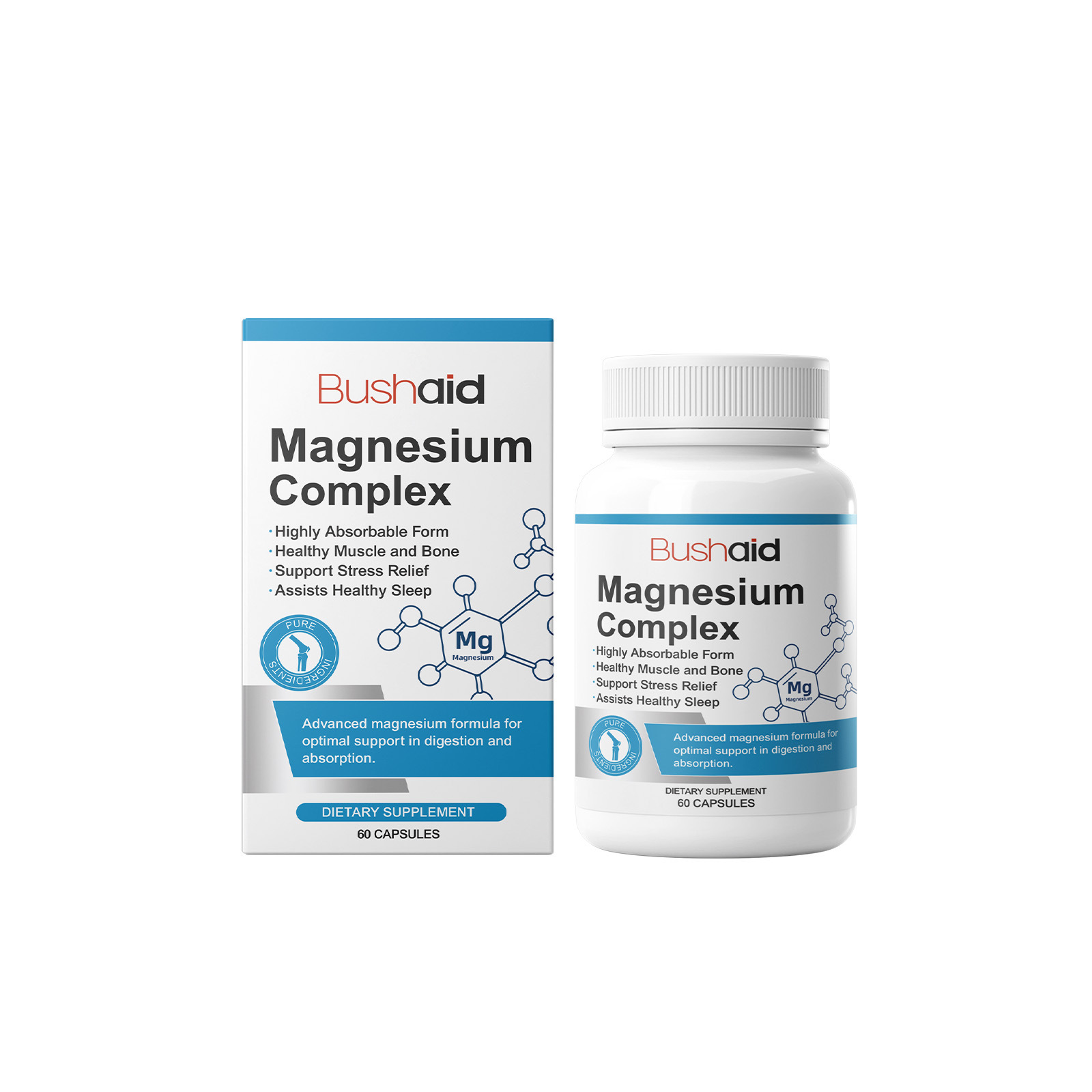 Vitamin Complex Care Capsules With Magnesium 60 Capsules For Digestive Health Support