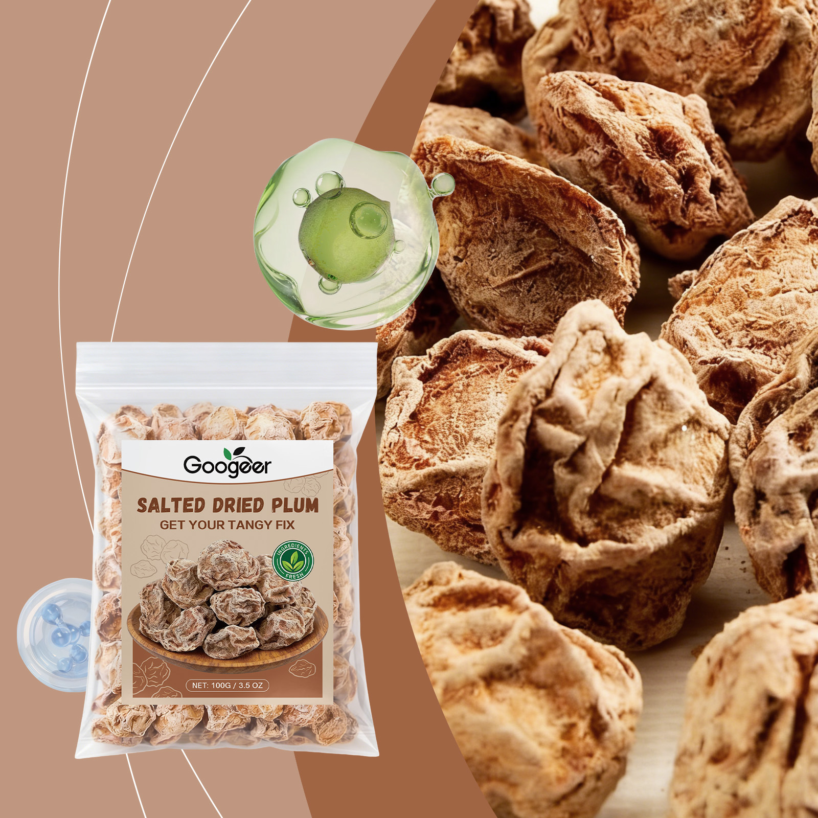 Hot Selling Dried Savory Plums Gently Made With Mild Ingredients Salty Everyday Enjoyment Casual Snack Bag