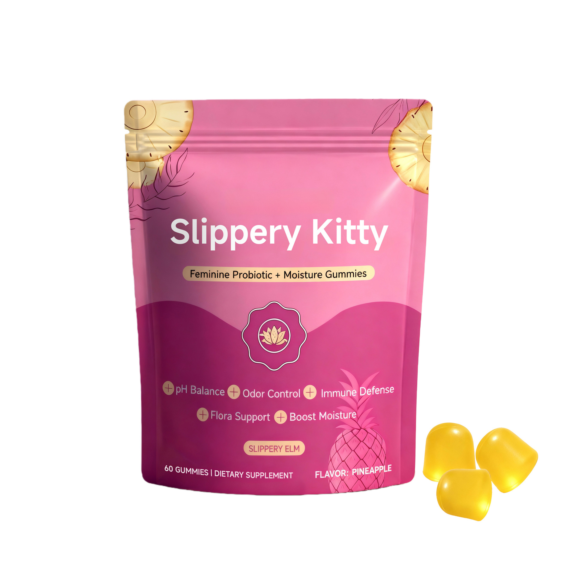 Women's Probiotic Gummies Gentle Care For Women's Body Comfort Nourishment Improve Immunity & Ph Balance Daily Diet