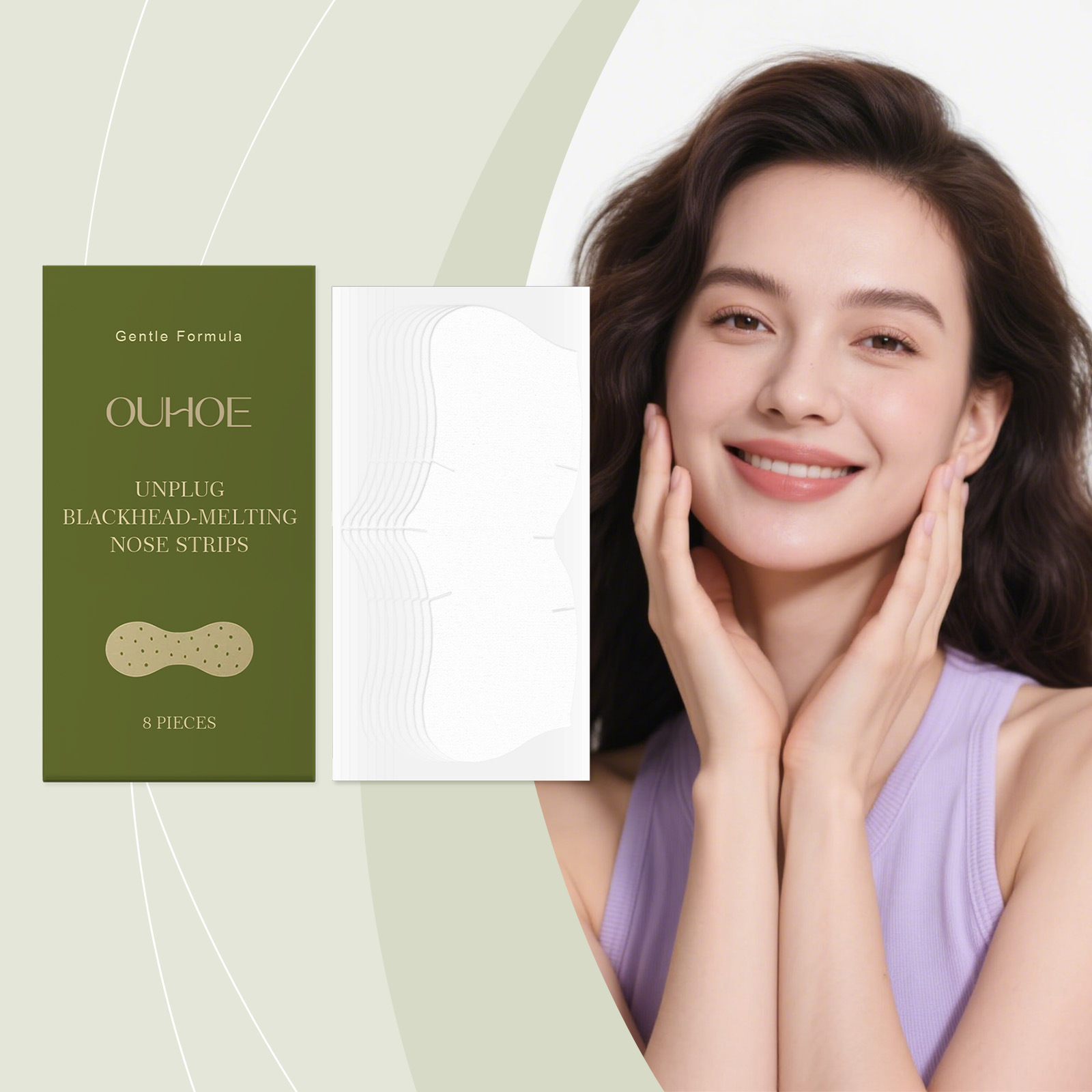 Nasal Strips For Face Cleaning Care Clean Pores & Blackheads Removal Skin Hydration & Moisturizing Daily Use Nose Patch