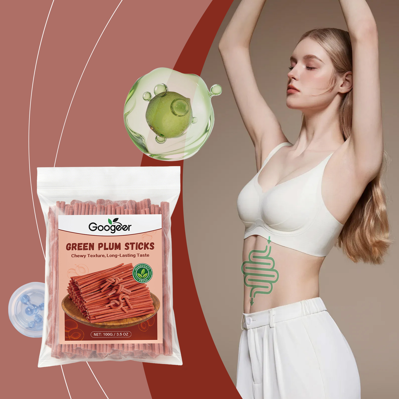 Hot Selling Sour Plum Stick (digestive Aid & Grease-cutting Chewy Texture Long-lasting Taste Snack