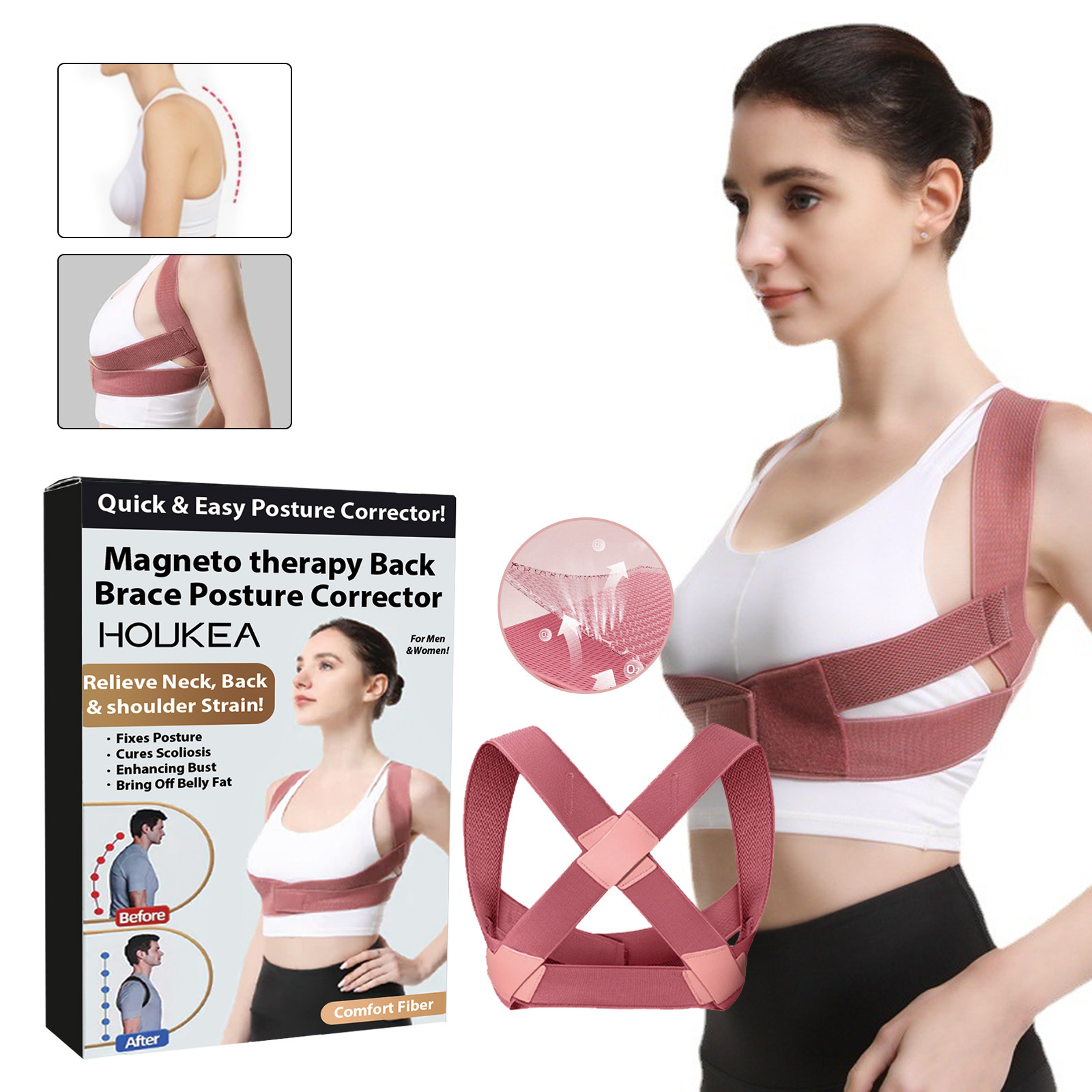 Body Stabilizing Support Posture Support For Adults-sitting Writing Aid Cures Scoliosis & Reduces Belly Fat Correction Belt