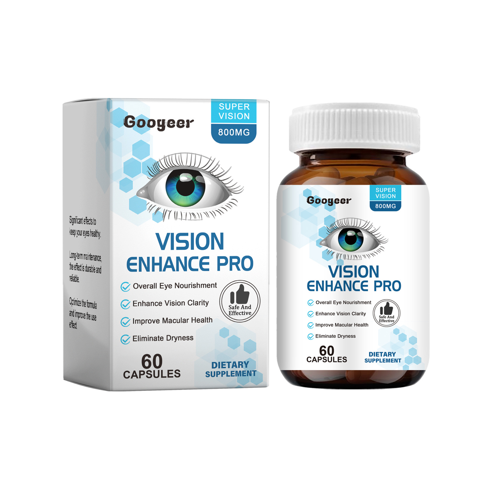 Dietary Supplement Capsules Eye Health Support Gentle Conditioning Daily Plant Capsules