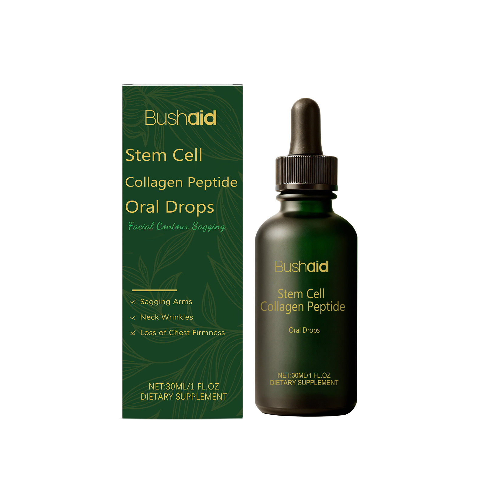 Stem Cell Collagen Peptide Oral Drops For Skin Elasticity And Facial Contour Support Dietary Supplement Drops