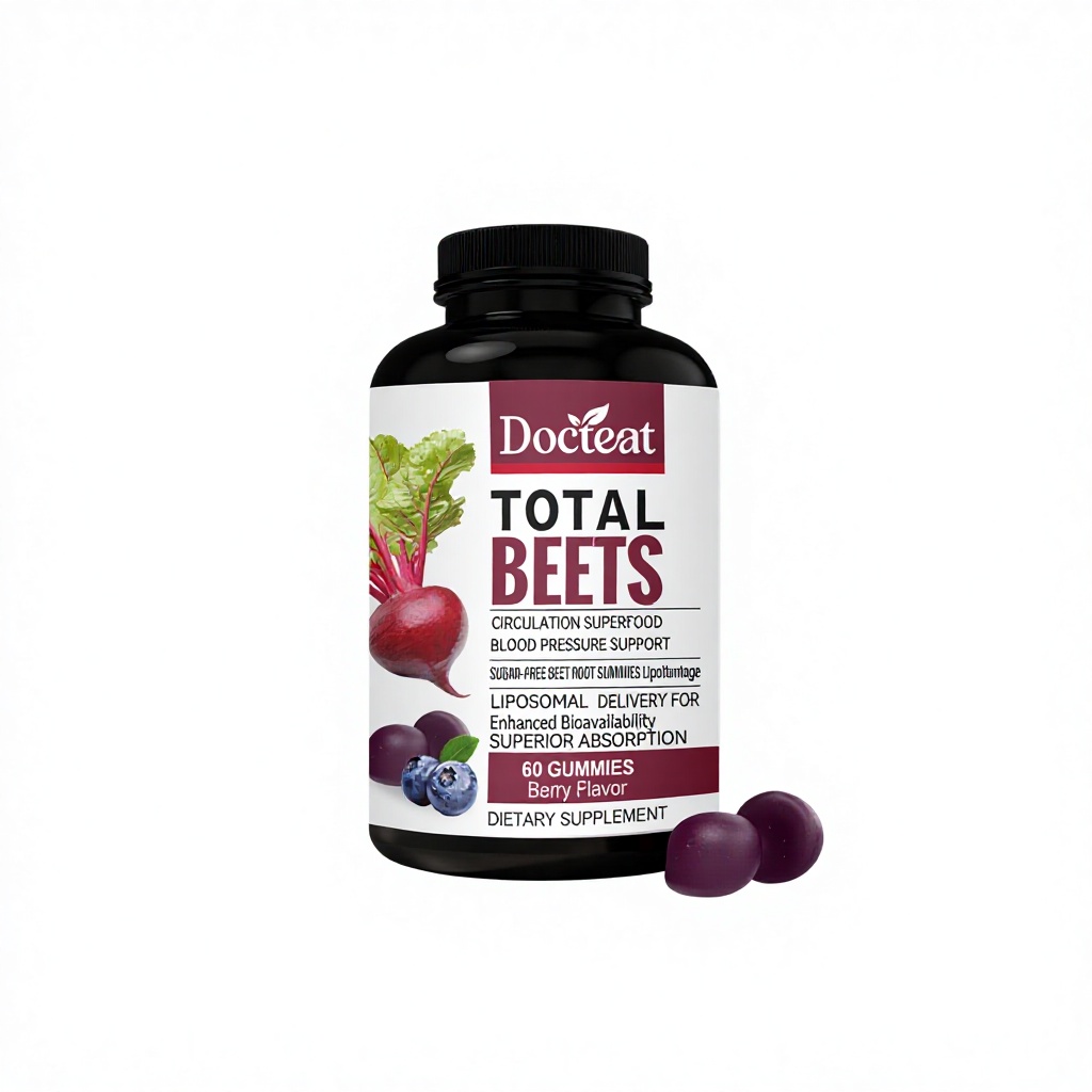 Beet Root Liposomal Chewable Gummies Body Circulation Wellness Sugar Free Berry Flavor Daily Dietary Supplement Gummies
