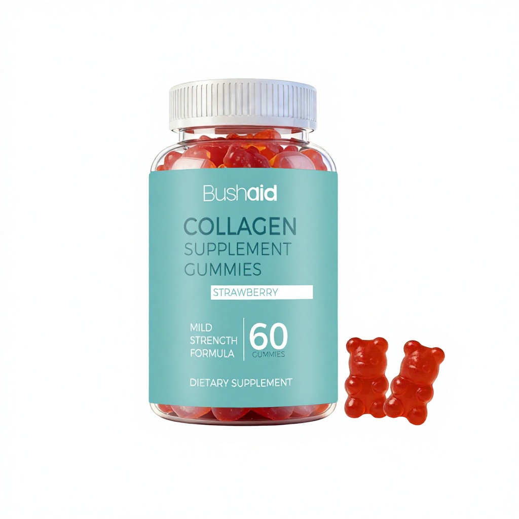 Hot Selling Strawberry Collagen Supplement Gummies 60 Counts Mild Strength Formula Skin Beauty Dietary Supplement