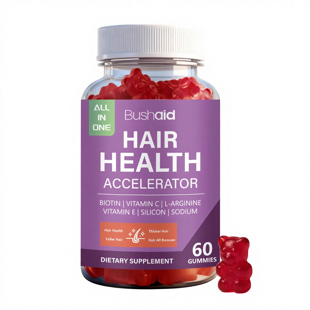 Gummies pour la sant&eacute; des cheveux Soutien nutritionnel quotidien pour les cheveux Soin capillaire Compl&eacute;ment alimentaire Oem /odm