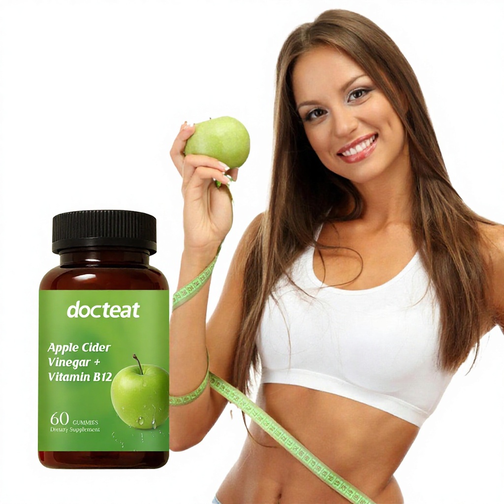 Vinaigre de cidre de pomme Vitamine B12 Gummies 60 comprim&eacute;s Compl&eacute;mentez facilement les nutriments cl&eacute;s Nourrit les cheveux et la peau Maintient une bonne silhouette