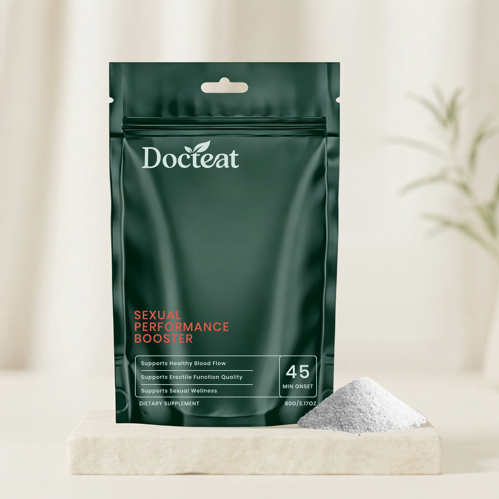 Docteat Male Vitality Support Powder For Daily Boosting Of Vitality And Endurance Body Care Powder For Men 90g
