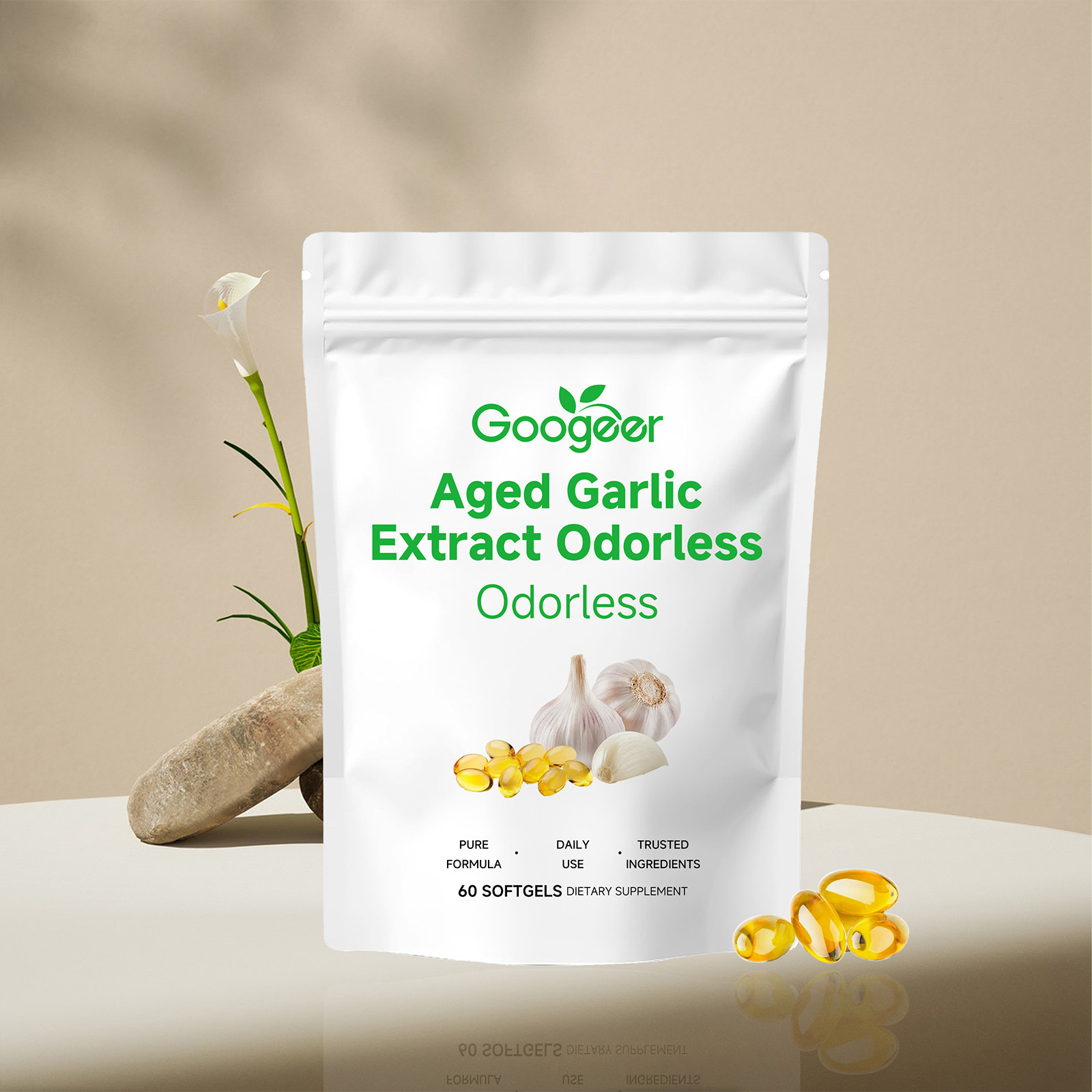 Premium Mild Odorless Aged Garlic Extract Softgels Supplement For Daily Body Immune Support Care
