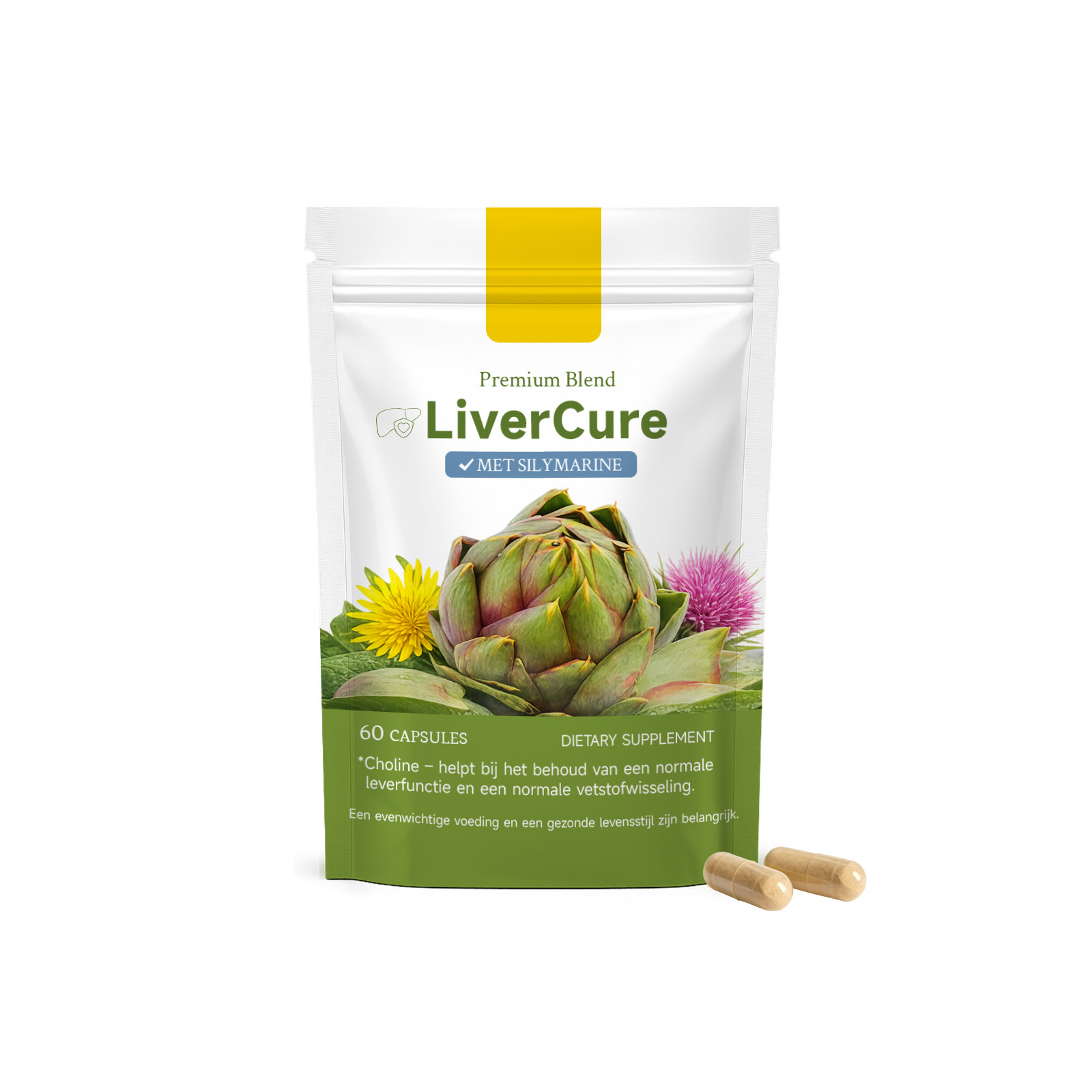 Premium Natural Herbal Liver Support Supplement Capsules With Silymarin Artichoke Dandelion For Daily Liver Care Detox
