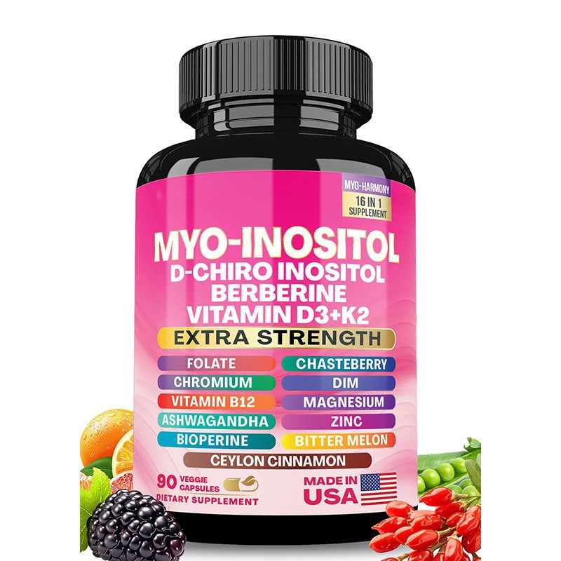 Stock D-chiro Inositol Berberine Vitamin D3+k2 Capsules For Adults