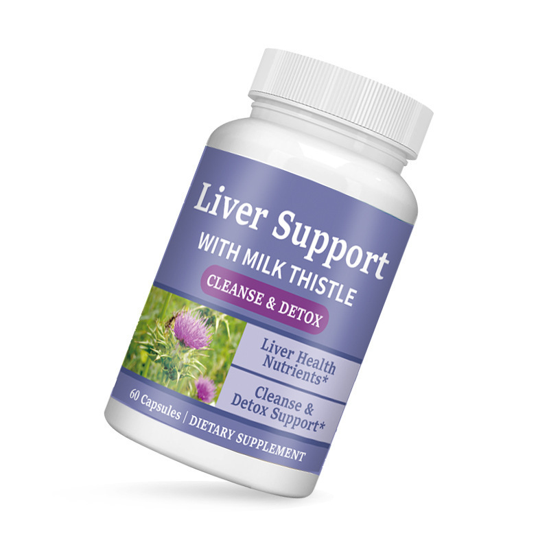 Liver Support Milk Thistle 60-count Cleansing Capsules For Adult Use Nourishing Stomach Liver Health