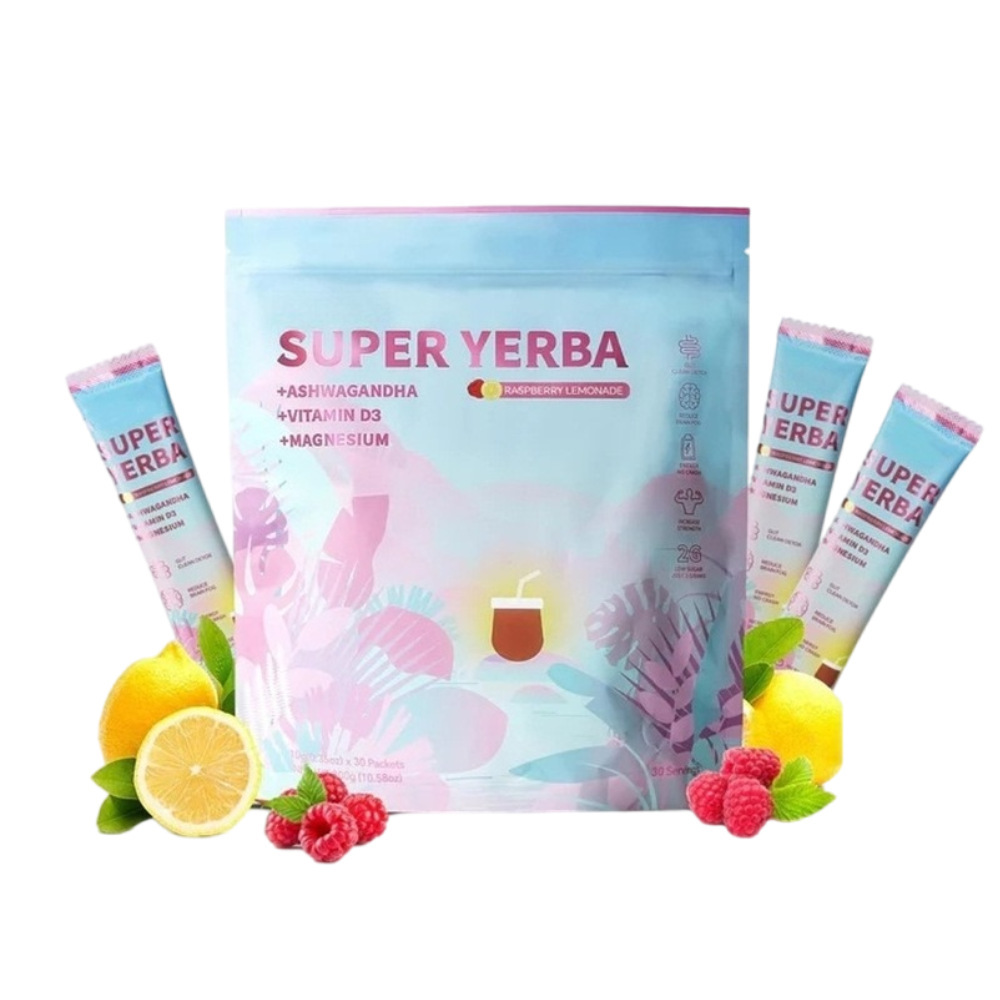 Cross-border Bestseller In-stock Prebiotic Yerba Mate Lions Mane Mushroom Powder For Adults Supports Electrolyte Balance Bone