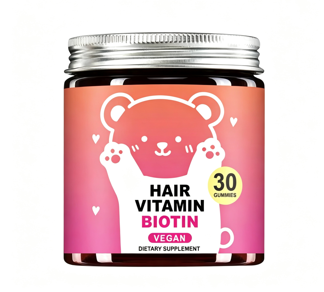 มีสินค้าในสต็อก Amazon ขายส่งข้ามพรมแดน กัมมี่ไบโอตินสำหรับผมสำหรับผู้ใหญ่ 30 เม็ด อาหารเสริมวิตามินเพื่อความงาม