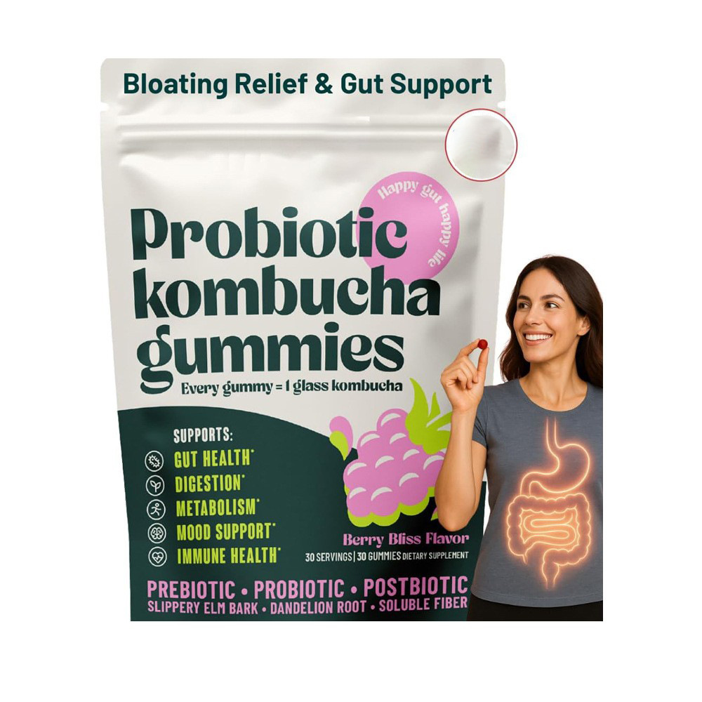 Commerce ext&eacute;rieur Approvisionnement Vente en gros Amazon Best-seller Bonbon gommeux probiotique au kombucha - densit&eacute; osseuse am&eacute;lior&eacute;e pour les femmes Usine d'origine
