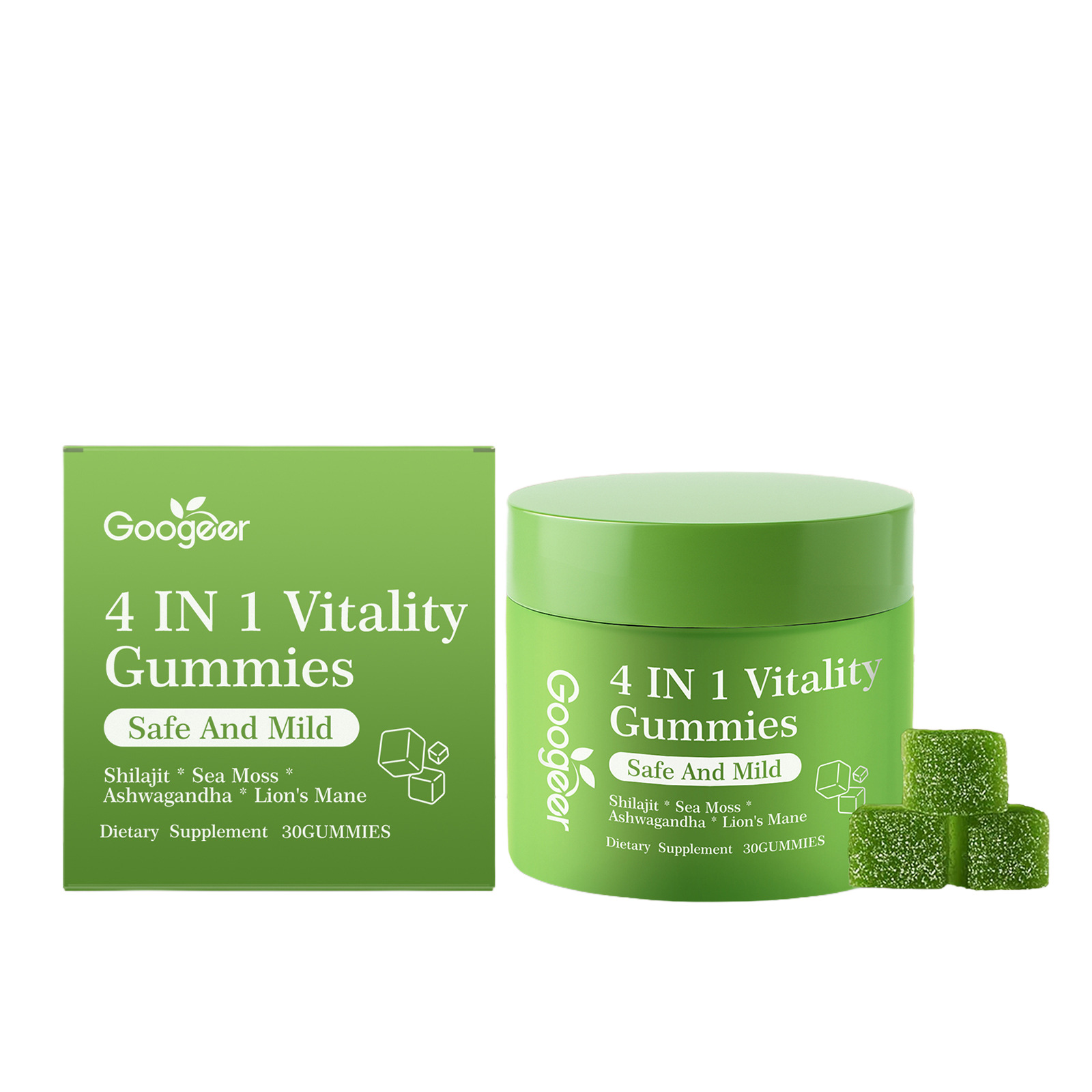 Premium 4 In 1 Natural Plant Blend Vitality Gummies Dietary Supplement For Daily Body Wellness