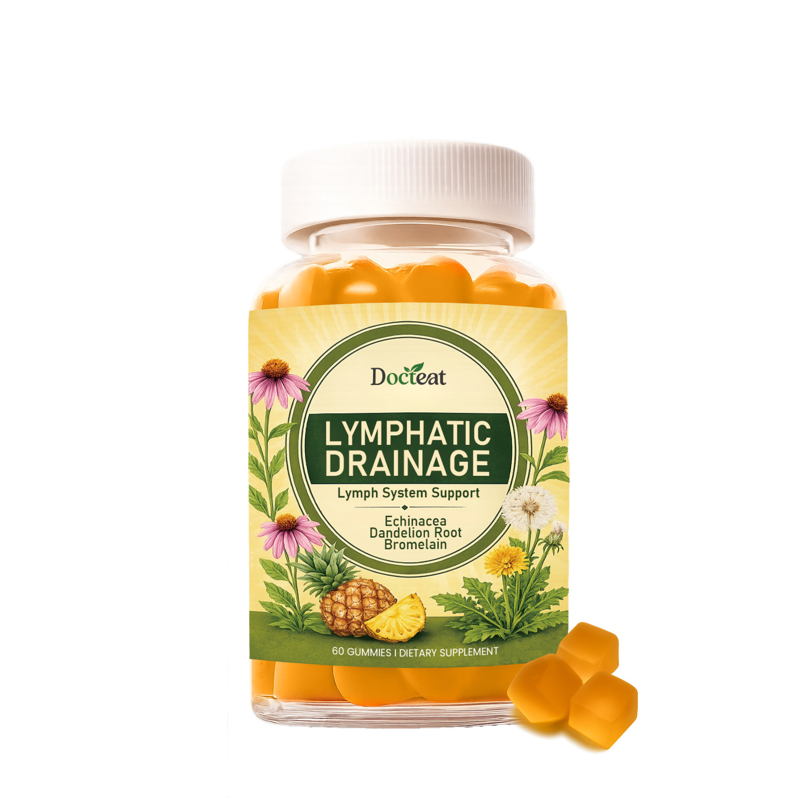 Soothing & Nourishing Gummies 60-count Daily Energy Supplement Made In China Gentle Mild Ingredients