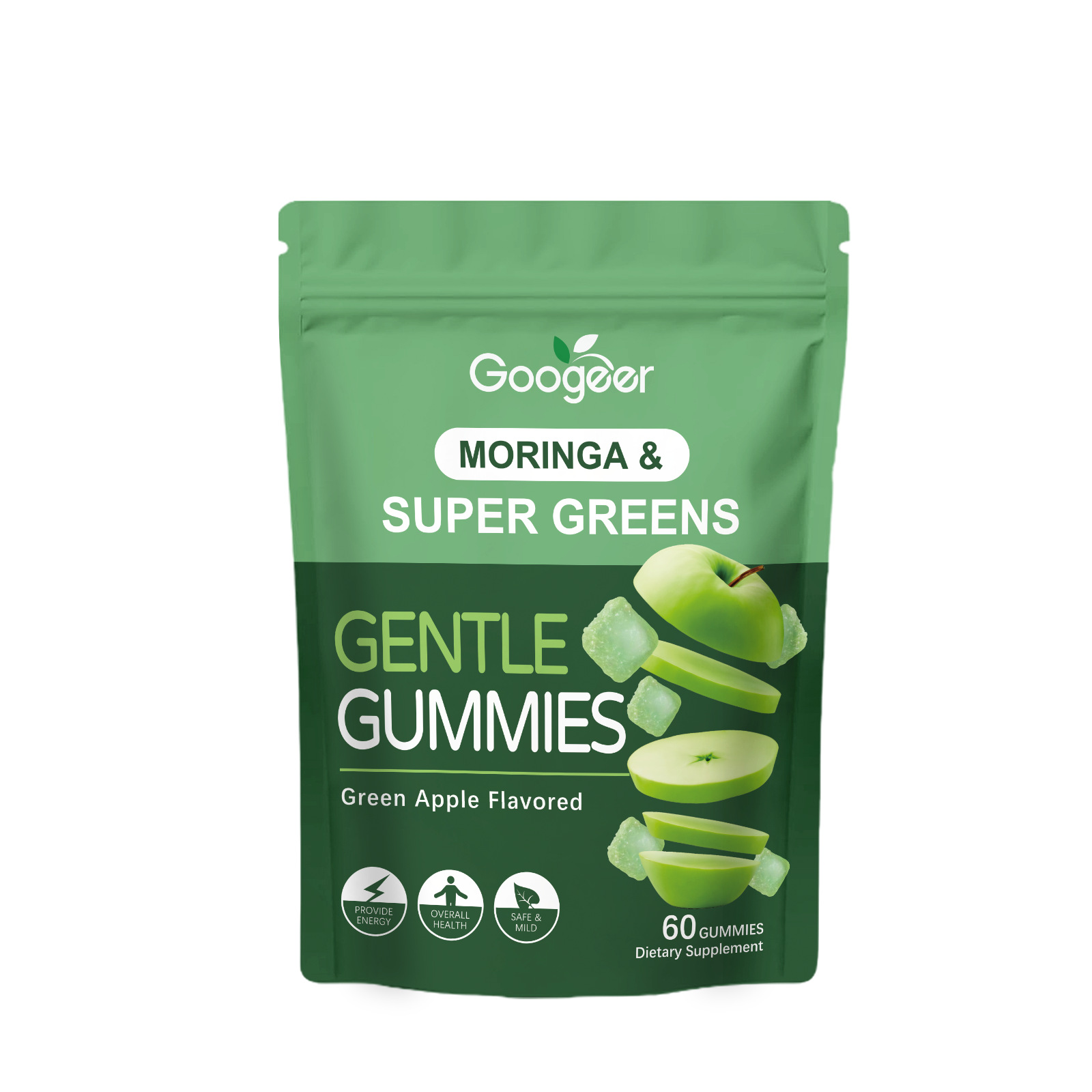 Gominolas de Moringa y Super Greens Densidad &Oacute;sea Mejorada Nutrici&oacute;n Suave de Origen Vegetal Con Beneficios de Suplemento Diet&eacute;tico