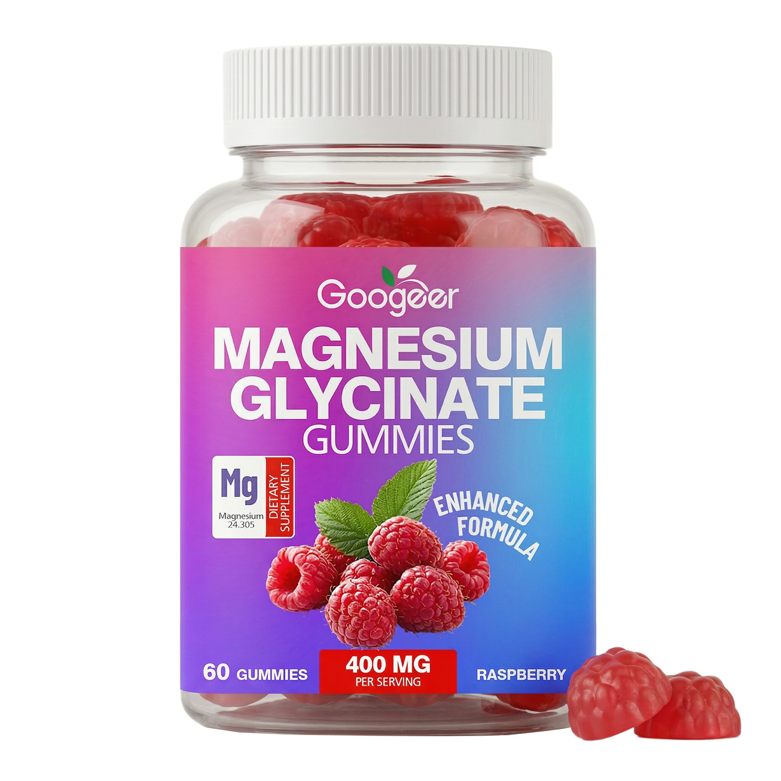magnesium & glycerin กัมมี่ 60 เม็ด สนับสนุนรายวันเพื่อความสบายของร่างกาย อาหารเสริมโภชนาการสำหรับทุกคน