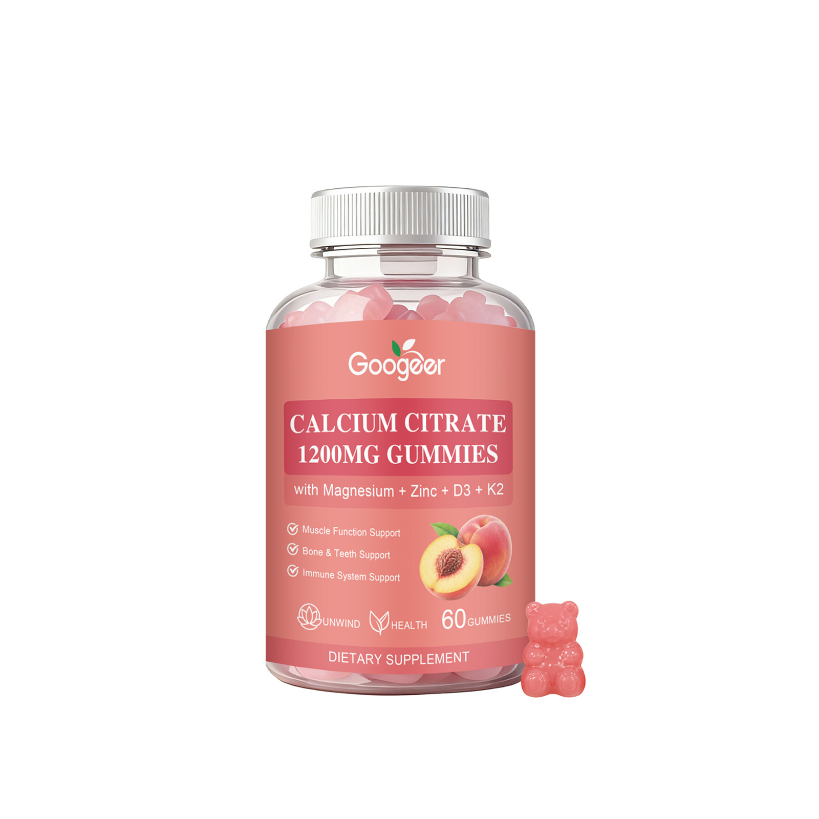 Body Care Gummies Daily Joint Knee Hand & Foot Care With Improved Bone Density 60-count