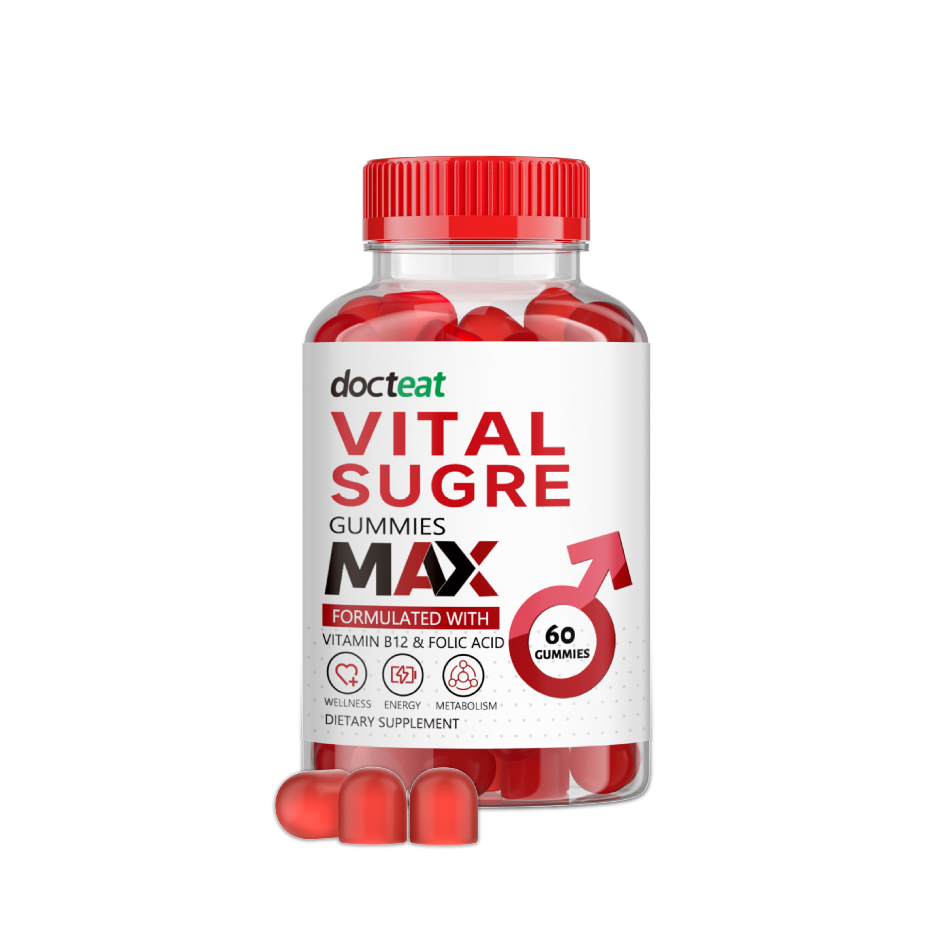 Gummies de Soin Masculin 60 comprim&eacute;s Compl&eacute;ment &Eacute;nerg&eacute;tique Am&eacute;liorer la Condition Soutenir la Vitalit&eacute; Masculine Compl&egrave;te