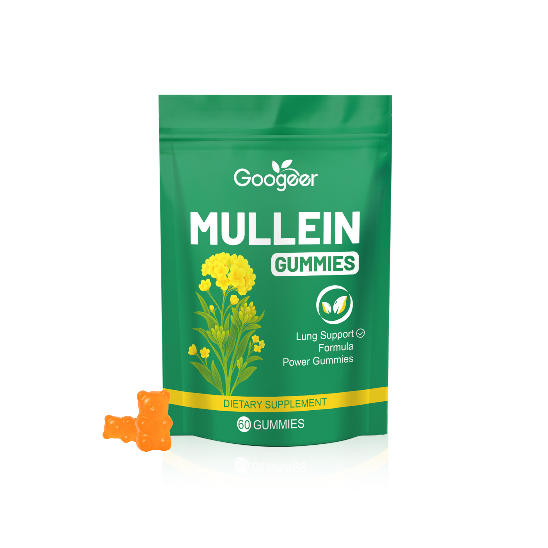 Mullein Gummies Dietary Supplement With Improved Bone Density & Skin Brightening 60 Count