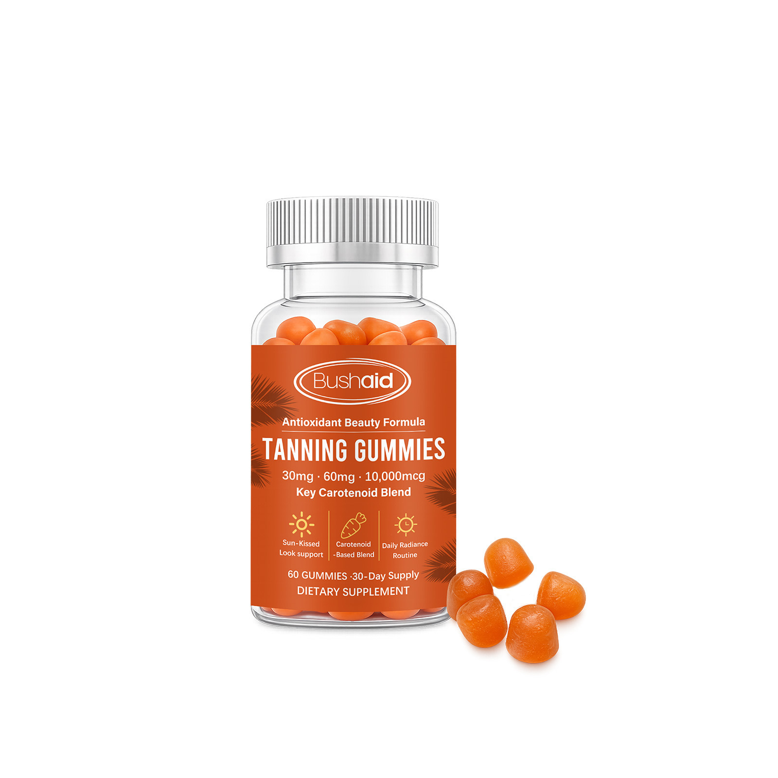 Premium Antioxidant Beauty Formula Tanning Gummies For Daily Skin Nutritional Care